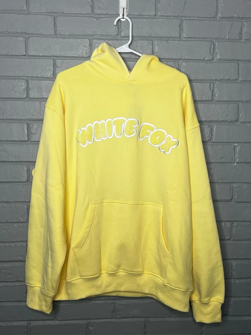NWT! White Fox Vol. 1 Front Graphic Oversized Hoodie Lemon Size L/XL